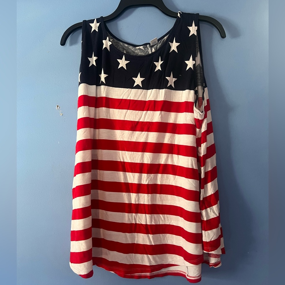 Old Navy Red, White, Blue Lux tank top.